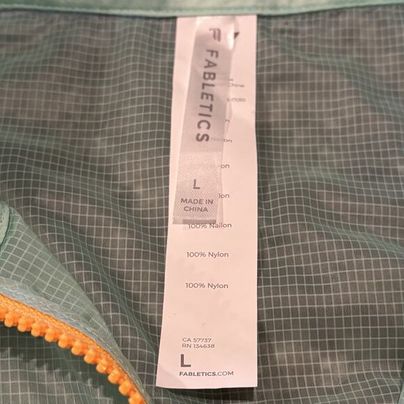 Fabletics Sport Payton Woven Jacket Large Peach Kiss Ombre Full Zip Pockets - Picture 13 of 13